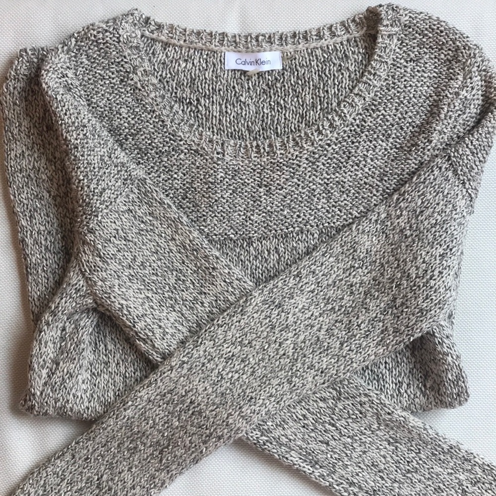 Calvin Klein cable knit sweater.